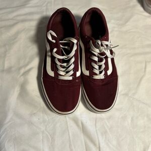 Vans Old Skool Burgundy Sneakers - Women’s Size 9
